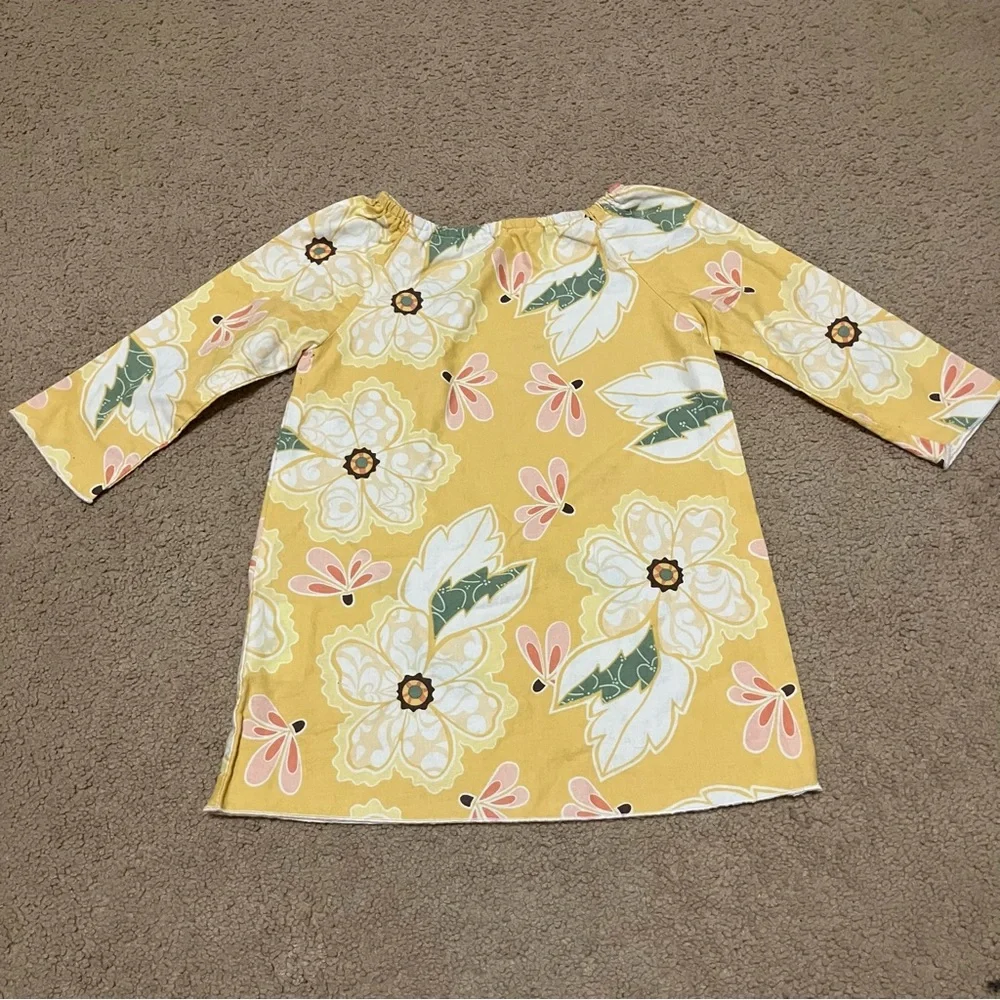 Lolly Wolly Doodle‎ 100% Cotton Yellow Floral Dress Girl’s Sz 18m